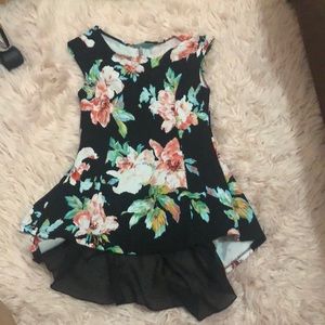 Floral High-low Top